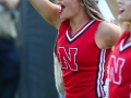 September 7, 2019: Nebraska cheerleaders celebrate a touchdown in the second half at Folsom Field in Boulder, CO. Colorado came from behind to defeat Nebraska 34-31 in OT. Derek Regensburger/CSM.