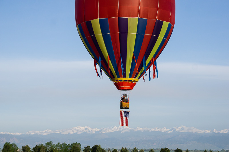 Erie Balloon Festival, Colorado, American flag