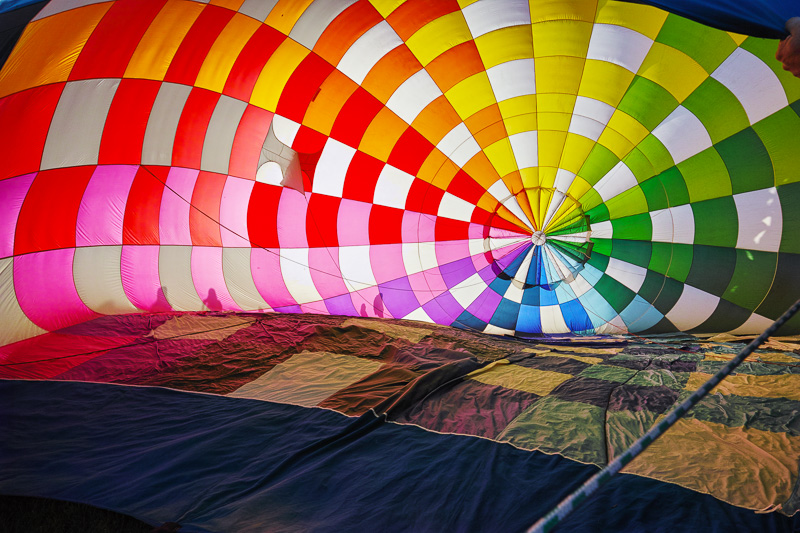 Erie Balloon Festival, Colorado, inside balloon